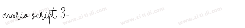 mario script 3字体转换
